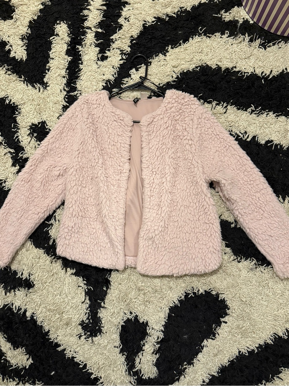 Plush Pink Faux-Sherpa Jacket